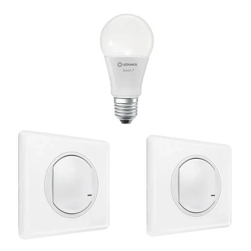 Pack 2 Commandes sans fils et Ampoule Connectée "Blanc Dimmable"