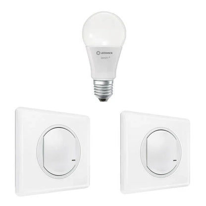 Pack 2 Commandes sans fils et Ampoule Connectée "Blanc Dimmable"